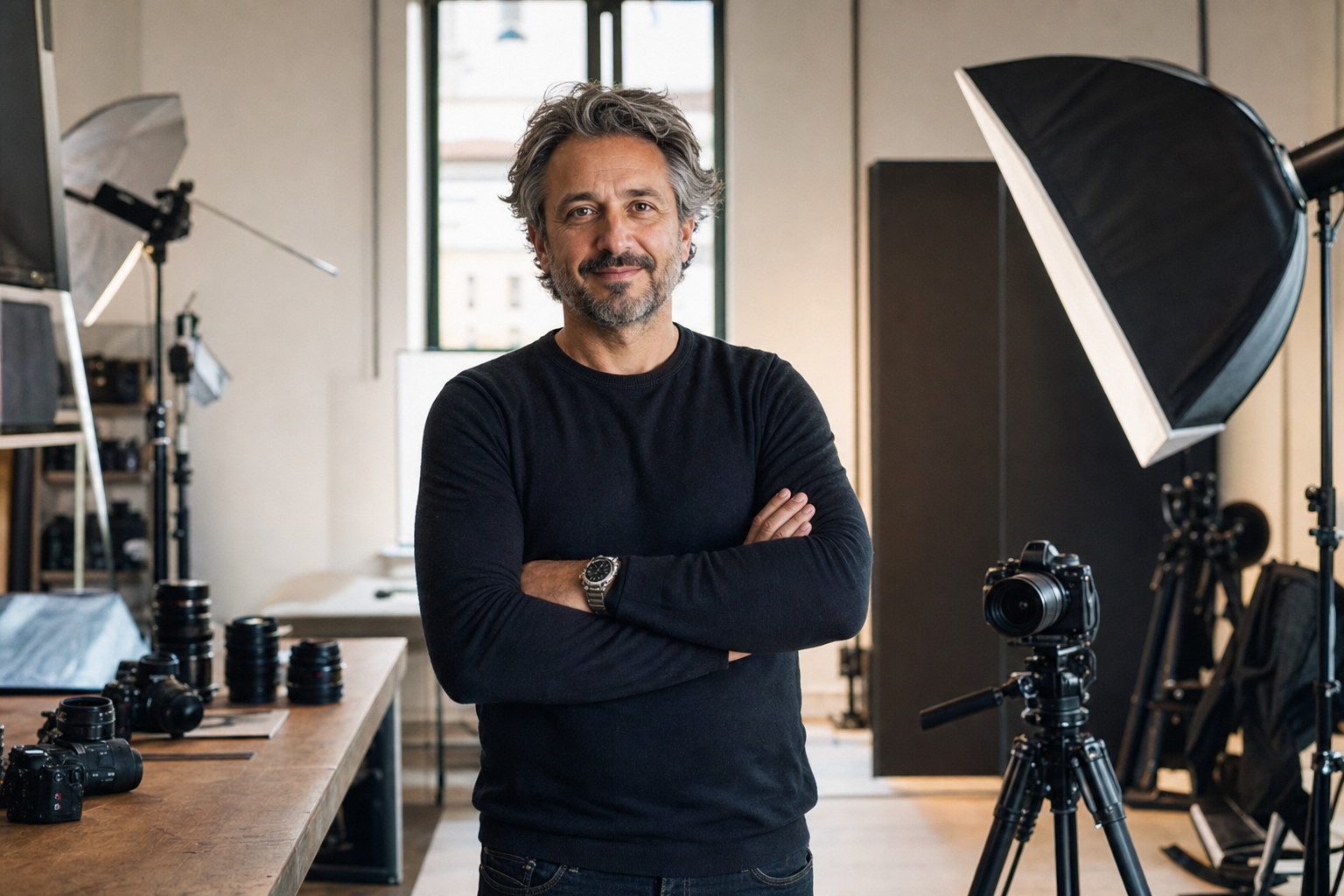 Federico Longhi, fotografo e titolare dello studio Esposimetro a Vercelli